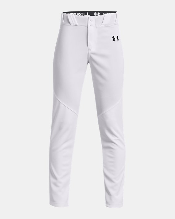 Boys' UA Utility Baseball Pants, White, pdpMainDesktop image number 0